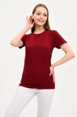 Kadın Bisiklet Yaka Basic Tişört Lacivert thumbnail 6