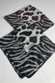 İndia Leopar Desen 2'li  Eşarp -6294 thumbnail 2