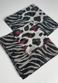 İndia Leopar Desen 2'li  Eşarp -6294 thumbnail 1