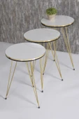 Zigon Sehpa Çift Gold Ceviz Tel thumbnail 3