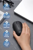 Xo M7 Kablosuz Aerodinamik Wireless Mouse Siyah thumbnail 1