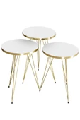 Zigon Sehpa Gold Ceviz Tel thumbnail 5