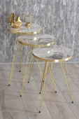 Zigon Sehpa Gold Ceviz Tel thumbnail 6