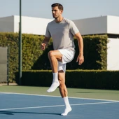 5’li Beyaz Ribanalı Tenis Çorap thumbnail 6