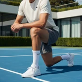 Farklı Sloganlı Ribanalı  Tenis Çorap 3'lü thumbnail 8