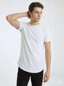 Erkek Oval Kesim (Longline) Basic T-Shirt thumbnail 8