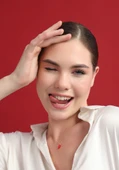 Kırmızı Biber Altın Kolye 43 cm thumbnail 1