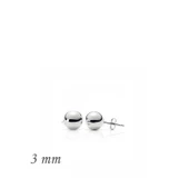 925 Ayar Gümüş Top Küpe - 3 mm thumbnail 1
