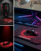 Ergonomik  Mouse ve Mousepad 3 DPI Ayarlı LED Işıklı Tasarım thumbnail 1