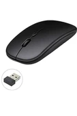 Kablosuz Mouse Fare Şarjlı Bluetooth Wireless Çift Modlu Sessiz thumbnail 2