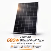 Promod 680W Bifacial ProX Type Güneş Paneli thumbnail 1