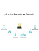 Tp-Link Archer T2UB NANO AC600 D.B Bluetooth USB A adaptör thumbnail 4