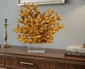Dekoratif Kristal Kaideli Mercan Biblo Bronz thumbnail 5
