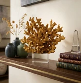 Dekoratif Kristal Kaideli Mercan Biblo Bronz thumbnail 3