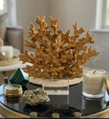 Dekoratif Kristal Kaideli Mercan Biblo Bronz thumbnail 1