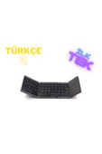 Plentiful Katlanabilir Bluetooth Type-c Klavye Türkçe Q Android / Ios siyah thumbnail 2