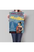 Pegziz Endonezya, Java Adası Vintage Sanatsal Poster 60x90cm. thumbnail 2