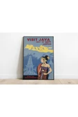 Pegziz Endonezya, Java Adası Vintage Sanatsal Poster 60x90cm. thumbnail 1