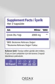 Orzax Çörek Otu Yağı 1000mg 60 Kapsül thumbnail 2