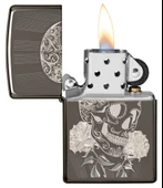 Zippo Fancy Skull Dizayn Çakmak thumbnail 3