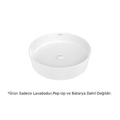 Creavit LP145 LOOP Masa Üstü Çanak Lavabo Beyaz 45cm thumbnail 1