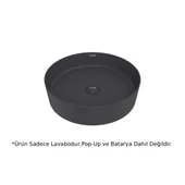 Creavit LP145 LOOP Masa Üstü Çanak Lavabo Antrasit Mat 45cm thumbnail 1