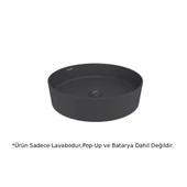 Creavit LP145 LOOP Masa Üstü Çanak Lavabo Antrasit Mat 45cm thumbnail 2