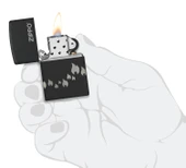 Zippo Shadow Flame Dizayn Çakmak thumbnail 4