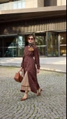 Misswhence İkili Elbise kahve 39806 thumbnail 4