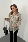 Siyah Nakış İşlemeli Oversize Gömlek thumbnail 2