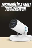 Ayaklı Projeksiyon Taşınabilir Mini Projektör Sinema Projektörü Android thumbnail 1