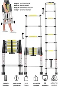 Alüminyum Katlanır Merdiven 2.9 Metre 10 Basamak thumbnail 1