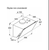 Profilo DVK6J669 Duvar Tipi Davlumbaz 60 CM Siyah thumbnail 6
