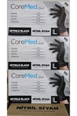 COREMED Siyah Nitril eldiven (L) koli 20 paket thumbnail 3