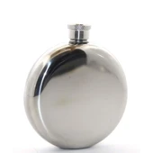 Paslanmaz Çelik Yuvarlak 5 Oz Tekli Matara thumbnail 1