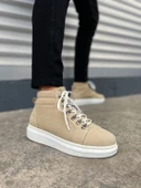 Krem Süet Bağcıklı Erkek Sneaker Bot thumbnail 3