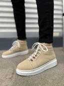 Krem Süet Bağcıklı Erkek Sneaker Bot thumbnail 2