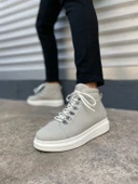 Gri Süet Bağcıklı Erkek Sneaker Bot thumbnail 2