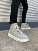 Gri Süet Bağcıklı Erkek Sneaker Bot thumbnail 3