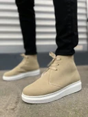 Krem Süet Bağcıklı Erkek Sneaker Bot thumbnail 2