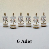 Nostaljik Mini Atlı Karınca 6 Adet Beyaz Gold thumbnail 1