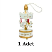 Nostaljik Mini Atlı Karınca Beyaz-Gold 1 Adet thumbnail 1