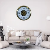 Modern Prestige Gold 60 Cm Çarklı Duvar Saati thumbnail 1