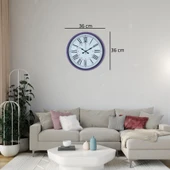 Mor Roma Rakamlı 36 Cm Duvar Saati thumbnail 4