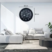 Heritage Black 60 Cm Çarklı Duvar Saati thumbnail 4