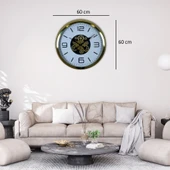 Modern Prestige Gold 60 Cm Çarklı Duvar Saati thumbnail 4