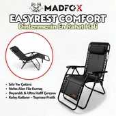 Madfox EasyRest Katlanır Şezlong Sandalye GRİ thumbnail 6