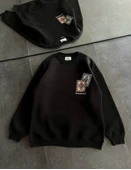 Bisiklet Yaka Baskılı SweatShirt - Siyah thumbnail 1