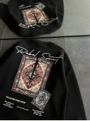 Bisiklet Yaka Baskılı SweatShirt - Siyah thumbnail 3