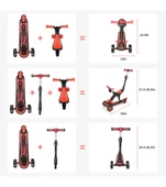 3+ Yaş Scooter 3 in 1 Yönlendirmeli thumbnail 4